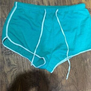 Wildfox pool party Teal Shorts with White Accents